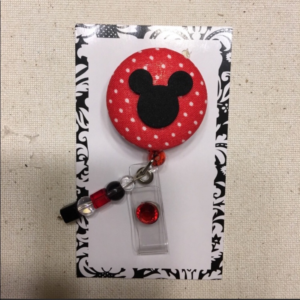 Mickey Mouse Fabric Badge Holder